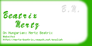 beatrix mertz business card